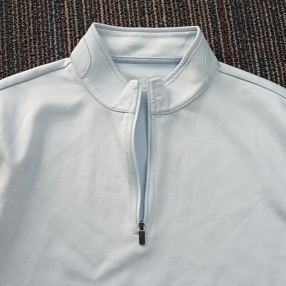 Hickey Freeman 1/4 Zip Pullover Light Blue Medium - Picture 4 of 9